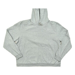 PUMA Men's XXL Heather Gray Fleece Hoodie Embossed Logo Pullover Sweatshirt